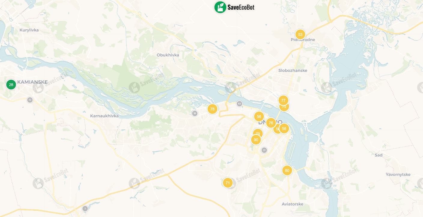 рівень якості повітря дніпро