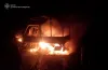 згоріла автівка від влучання дрону