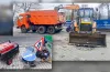 ремонтні роботи, техніка, зливівка, провалля, яма, колеса, громадський транспорт