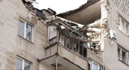 зруйнований дроном будинок у Дніпрі