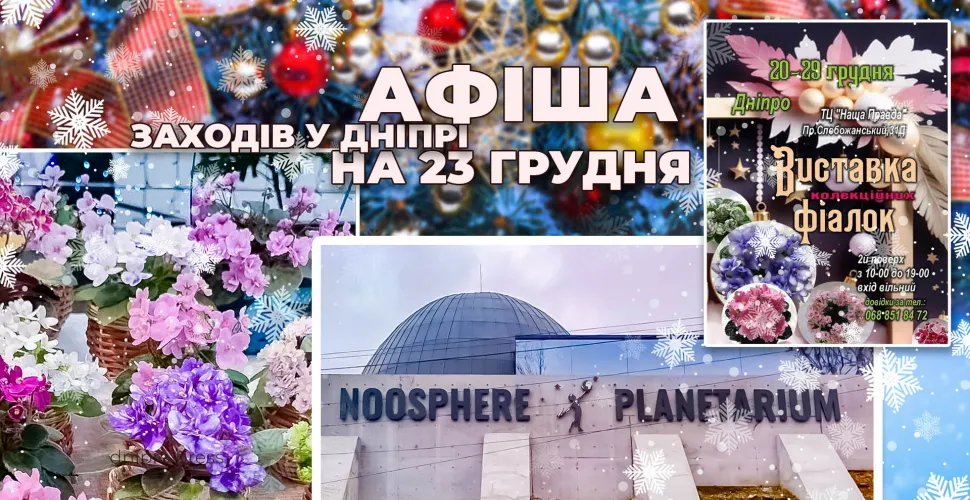 афіша, заходи, фіалки, планетарій
