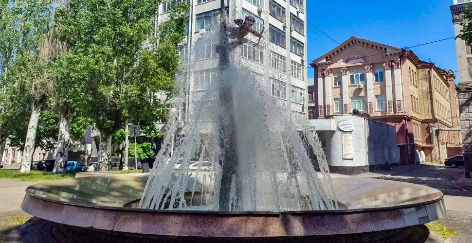 фонтан, запуск, місто, відпочинок