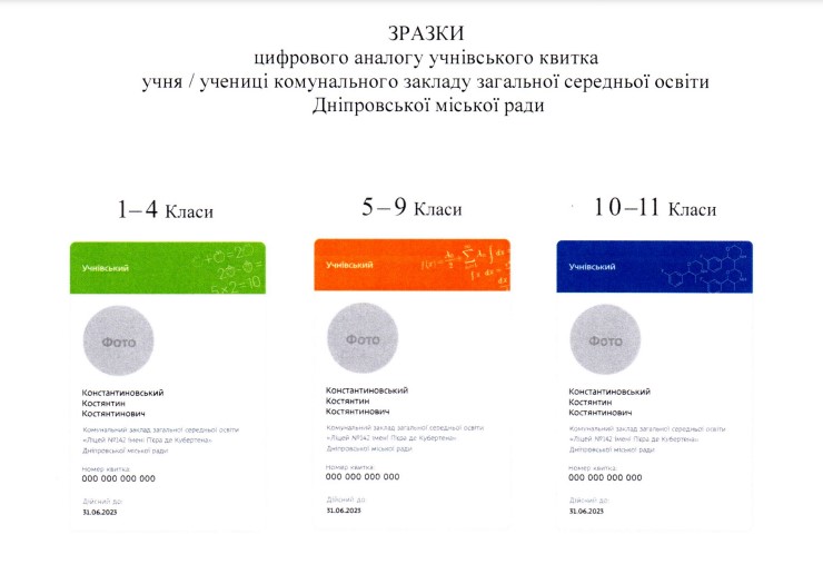учнівські для дніпрян