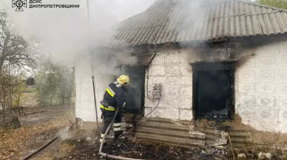 На Павлоградщині горів житловий будинок