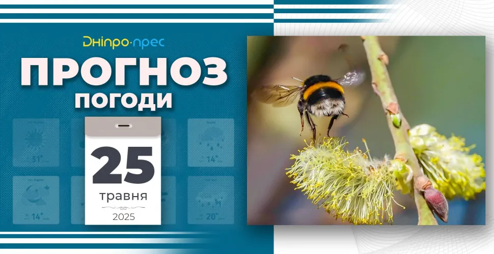 Прогноз погоди на 25 травня: на Дніпропетровщині очікується спека та поривчастий вітер