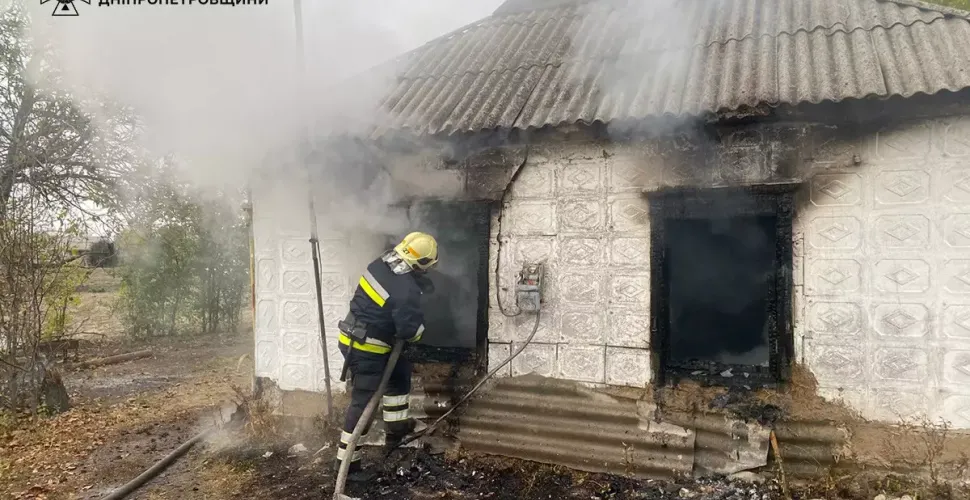 На Павлоградщині горів житловий будинок